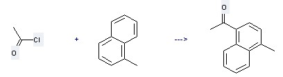 Ethanone,1-(4-methyl-1-naphthalenyl)- can be obtained by Acetyl chloride and 1-Methyl-naphthalene